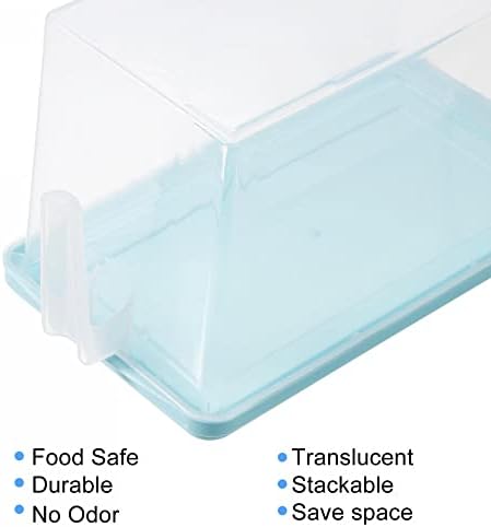 uxcell Пластмасови Контейнери За съхранение на храна с Дръжки и Капаци 4 бр. Органайзер За съхранение на продукти, Пресни