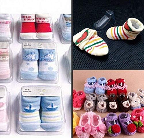 ZHONGJIUYUAN 50 Опаковки Прозрачна Пластмасова поставка за детски Крачета, Обувки за деца, Обувки, Чорапи,