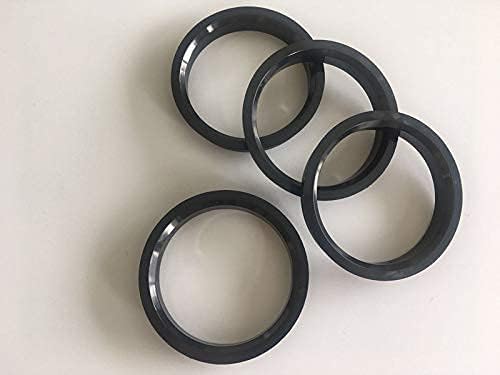 NB-AERO 4 бр. Черни полиуглеродные пръстени 74,1 mm (колелото)- 64,1 мм (Ступица) | Централно пръстен Hubcentric 64,1