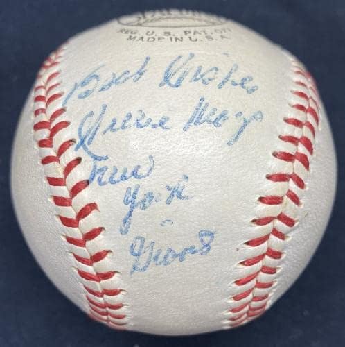 Уили Мейс New York Giants Ретро Бейзбол С Автограф Джайлза JSA LOA - Бейзболни Топки С Автографи