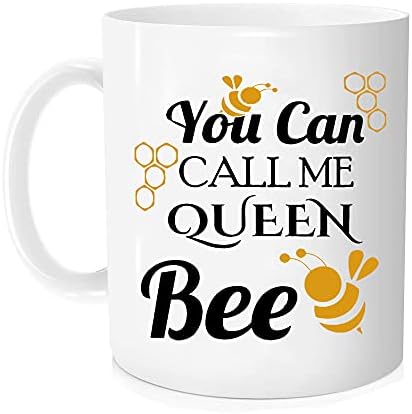 Бяла керамична чаша Queen Bee За кафе Или чай - Нов, Кафеена чаша - 11 грама