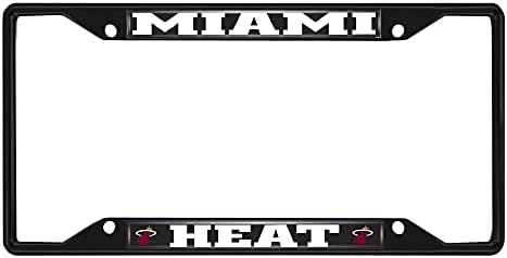 ФАНМАТЫ 31334 Miami Heat Метална Рамка Регистрационен номер С Черна Тапицерия