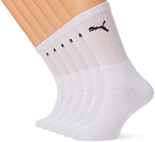 6 Опаковки спортни чорапи Puma Unisex Regular Crew Бял 9-11 (43-46)
