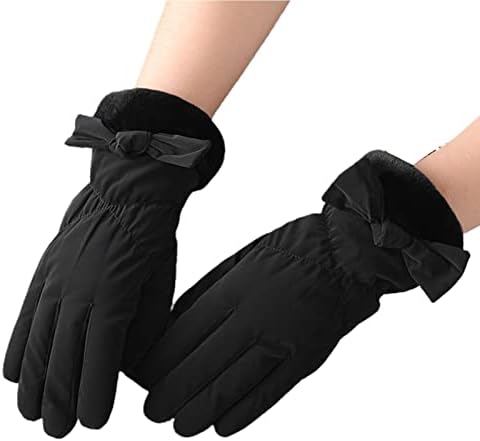 GIFZES Дамски Ръкавици Плюшени Минерални Уютни и Красиви Улични Ръкавици за Ежедневно Носене