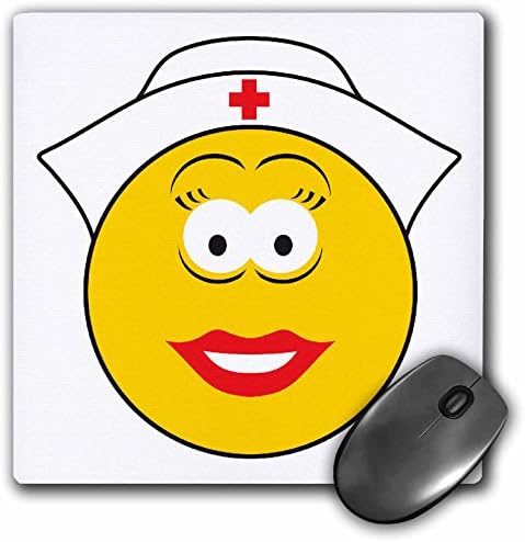 3dRose Въпросителен Знак, Жълта Усмивка - Подложка за мишка, в 8 от 8 инча (mp_103759_1)