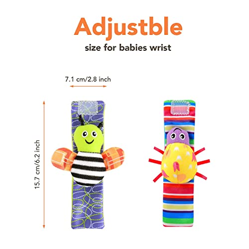 Детски Чорапи-дрънкалки, Играчки, дрънкалки на китката и краката на капан за Малки Момчета или Момичета -