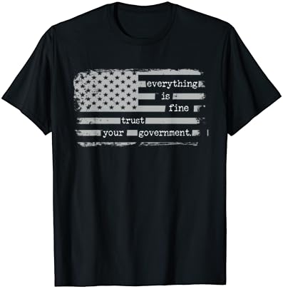 Тениска с флага на САЩ Trust Your Government Conspiracy Theory