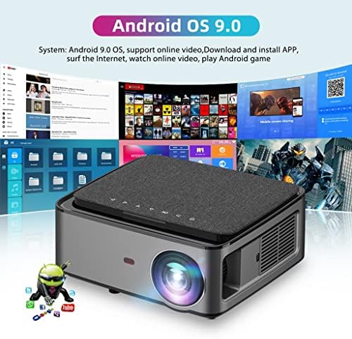 YTYZC Ga828 на цял екран за проектор с резолюция 1920x1080 P Projetor Android 9,0, видео проектор за смартфон, led 3D домашно кино, кино (цвят: Многоэкранная версия)