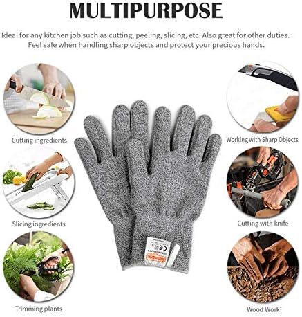 Защитни ръкавици CustomGrips 5-то ниво на защита за хранителни продукти, 1 чифт, XX-Големи, устойчиви на гумата, са идеални за нарязване на месо, почистване на стриди, разфас