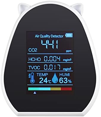 NUOPAIPLUS мониторинг на Качеството на въздуха, USB Акумулаторна мониторинг на Качеството на въздуха, Измерване на CO2 Термометър