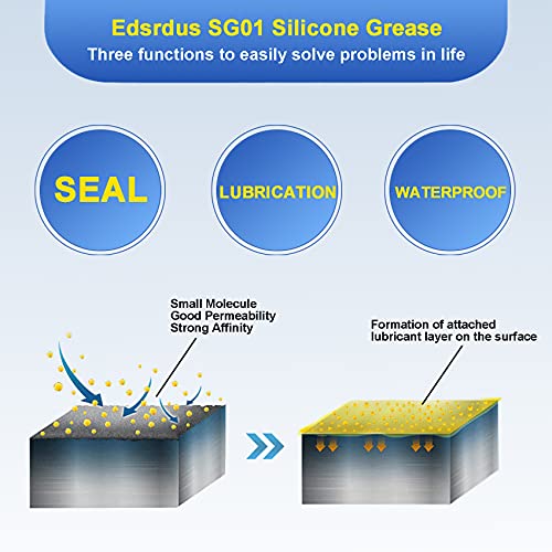 EDSRDUS SG01 Силиконова Высокодиэлектрическая лубрикант за Електрически Конектори Смазка за запечатване на пръстените с водоустойчива изолация Клапани 3 унции (85 г)