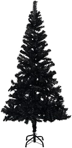 Изкуствена Коледна елха VidaXL с Поставка от Черно 47,2PVC