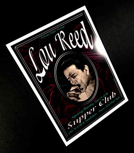 Lou Reed Supper Club, Ню Йорк '97 Оригиналната Ситопечат SN С Подпис на Лин Портерфилд COA