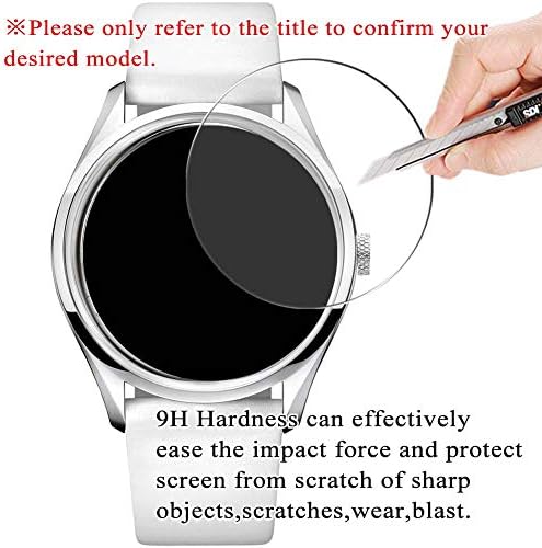 Synvy [3 опаковки] Защитно фолио за екран от закалено стъкло, която е съвместима с фолио Tendence TY049001S 9H Smartwatch