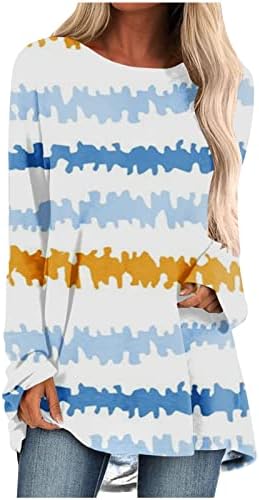 Графичен Топ Тениска за Момичета, Есента-Годишната Мека Удобно Облекло От Памук с дълъг Ръкав и Кръгло Деколте, Всекидневни Топ 7B 7B