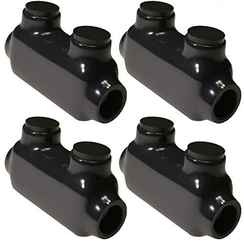 3 Опаковки вграден connector Morris Products 4-те марки с черна изолация - Предварително напълнена, лесен за въвеждане,