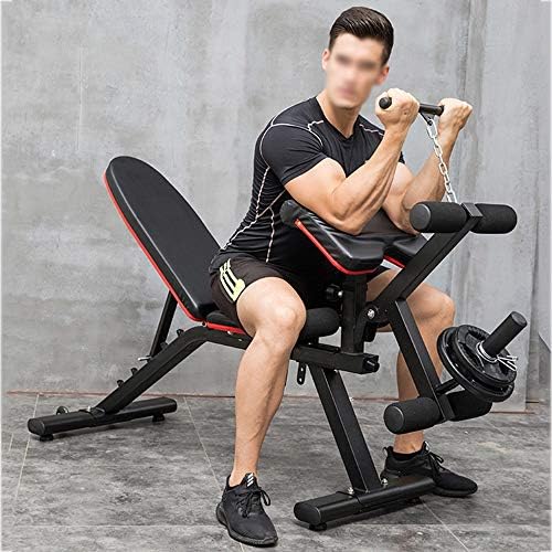 ZYX KFXL Пейка за упражнения със Съпротива - Професионален стол за домашен Фитнес за Регулиране на Многофункционални тренировки, Сгъваем стол за лег
