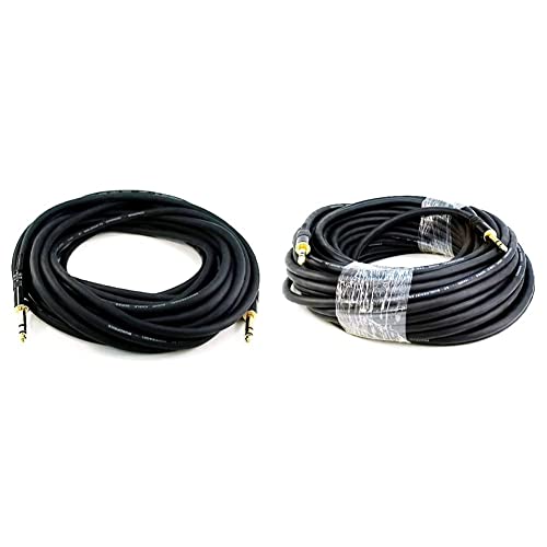 Monoprice 104800 Кабел кабел серия Premier 1/4 инча (TRS) от мъжете на мъжа и Кабелен кабел серия Premier 1/4 инча (TRS) от