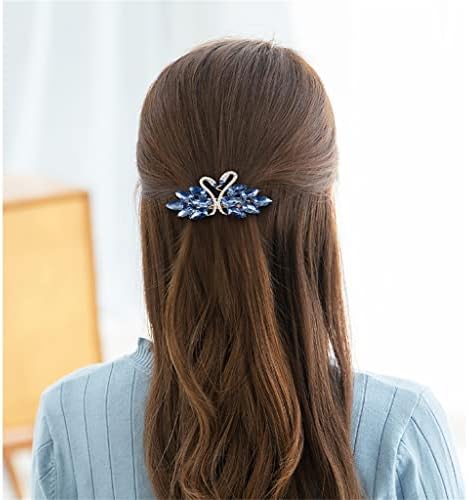 WIONC Лебед шнола за коса С кристали, Леки Луксозни Аксесоари за коса, а Пролетта клип, шнола на половината от завязки (Цвят: A, размер: 7,7 * 3,2 см)