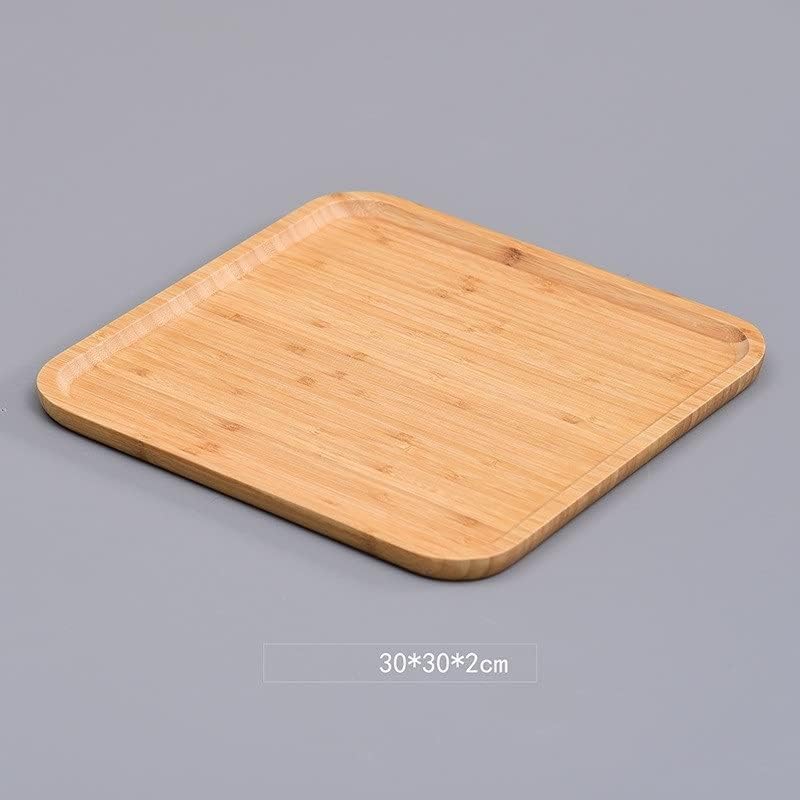 Бамбуков поднос Декоративен дървен поднос за вашия интериор - Красив дървен поднос за кухненско масата за хранене