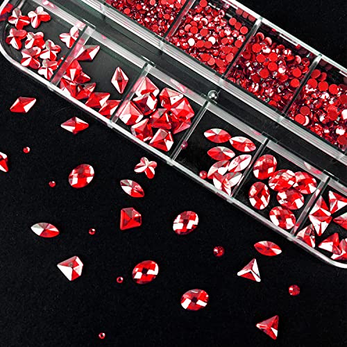 Janedream Кристали за Дизайн на ноктите 3D Crystal скъпоценни Камъни Flatback скъпоценни Камъни Комплект Бижута Смесени Форми Диоманды Висулки във формата На Пеперуди, Аксесоа