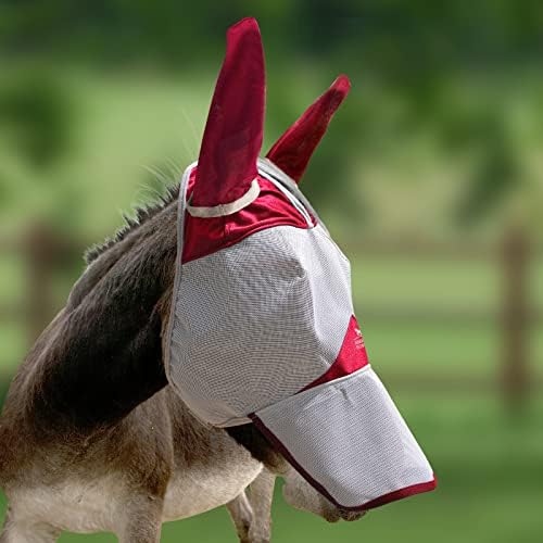 Маска Harrison Howard Mule Donkey Fly за пълна защита на лицето с капак за нос Червена M