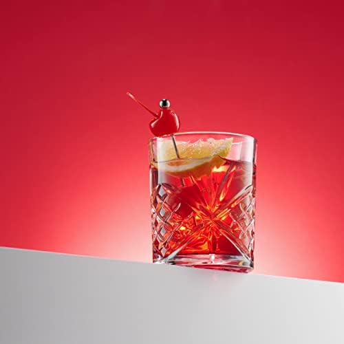 Чаши за уиски Godinger, Старомодни Чаши за уиски за коктейл, Лепенката, Водни напитки - Dublin Crystal Комплект
