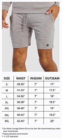 Мъжки къси панталони за почивка INTO THE AM Premium - Спортни шорти от бадем хавлиени руно с вътрешен шев 7-инчов S - 4XL