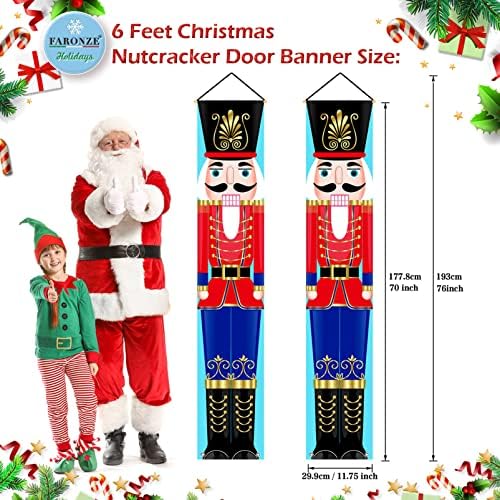 Коледен Лешникотрошачката FARONZE, аксесоари за Врати закачалка, Банер за верандата, декорация на помещения и на улицата