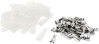 X-DREE 50шт FDD1.25-250 22-16AWG Прозрачен PVC Ръкав, предмет на замяна Конектор Кабел, Изолиран Женски Запресоване