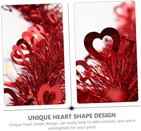 PATKAW 2 елемента Любовни Върхове Декор във формата на Сърце Сватбена Украса Коледен Декор Декоративна Сърма