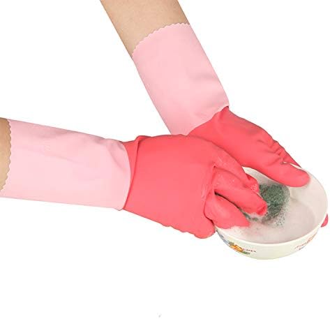 Латексови ръкавици Miao Jie -Ръкавица за почистване от естествен каучук, Латексови Ръкавици за миене на съдове с