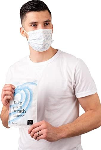 Дишащи И леки за Еднократна употреба 4-Жична маска за лице със сол на Адриатическо море SALT AND ПРОВЕРКА, опаковка по