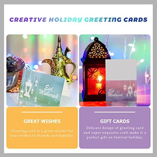 Поздравителни Картички на религиозен празник Ейд БЕСТОЯРД: 6шт Подарък карти Ейд Мубарак, Благословляющие