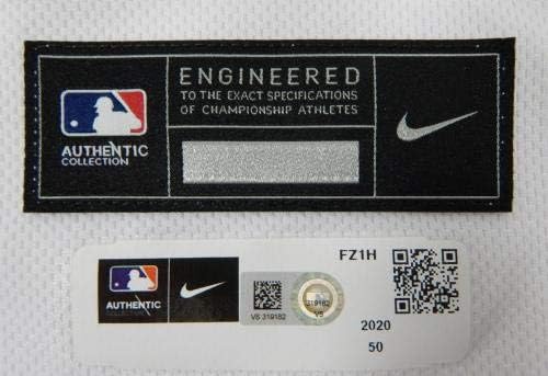 2020 Oakland Athletics Blank Game Пусна Бялата Фланелка Nike 50 710981S - Използваните В играта Тениски MLB