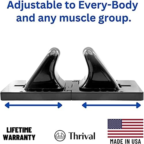 Thrival Deep Tissue - Напълно Регулируеми Инструмент за дълбок масаж на лумбалната област, седалището мускулите, гърба и шията (сажди) - Произведено в САЩ