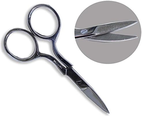 Нокти ножици от неръждаема стомана 3-1 / 2 инча с 1 инчови извити остриета: (Опаковка от 2 бр.)