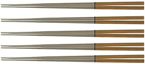 Комплект от пръчки за хранене J-kitchens PBT, 5, 9,4 инча (23,7 см.), Квадратни Пръчици за хранене с Конусовидна глава, злато