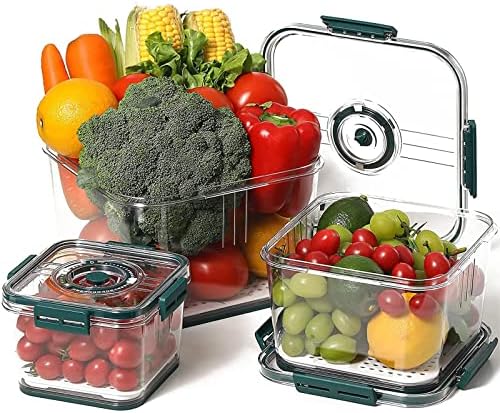 DBYLXMN Стъклен съд с Капак Съдове за съхраняване на пресни храни Зеленчуци Плодове С Рекордни време Контейнер