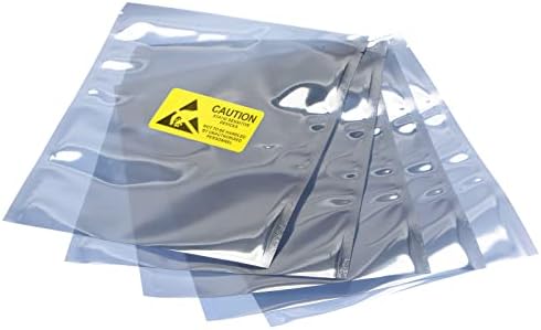 MECCANIXITY Антистатични Чанти Защитна чанта 25шт 6x8 инча (15x20 см) с Отворен Покрив и Етикети за Твърд диск