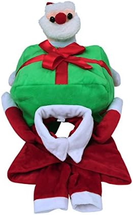 TiaoBug Домашно Куче Коледен Подарък За Носене на Дядо Коледа Палто, Яке Облекло Cosplay Костюм в Червено и Зелено Голям