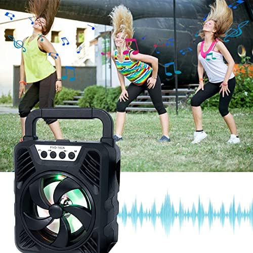 9FFm4D Портативен Bluetooth Високоговорител Микрофон Външно Звукоусиление Пеене, Слушане на музика Звук Хладен RGB