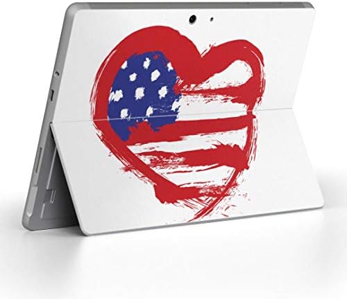 стикер igsticker за Microsoft Surface Go/Go 2, Ультратонкая Защитен Стикер за Тялото, Скинове 001567, на Американския Национален Флаг, Сърцето