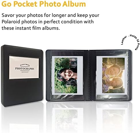 Фотоапарат непосредствена печат Polaroid Now 2-ро поколение I-Type + Цветен филм Polaroid за I-Type + Черен албум + Цветен