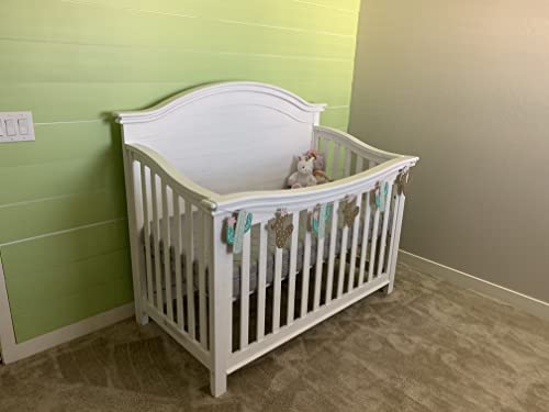 Сгъваемо бебешко кошче Evolur Belmar Curve 5 в 1 бял цвят, сертифицирана Greenguard Gold, с 3 настройки на височината на матрака, изработени от твърдо дърво, дървени мебели за детска ?