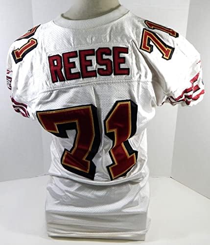 1997 San Francisco 49ers Алберт Рийз #71 Използвана в играта Бяла Риза 50 DP26595 - Използваните в играта тениски NFL без подпис