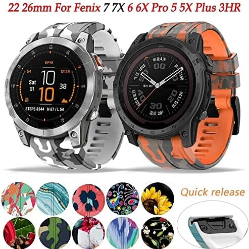 SAWIDEE за Garmin Fenix 7 7X6 6X Pro 5X5 Plus 3 HR MK2 Easyfit смарт часовници Гривна Correa 26 22 мм Силикон