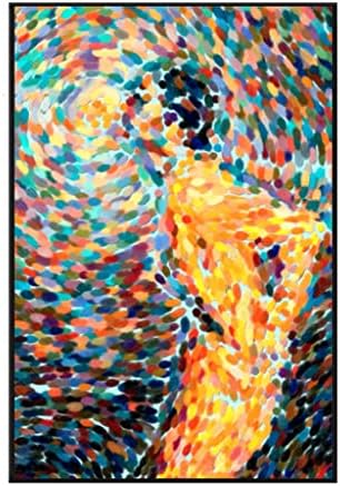 ZJHYXYH Герой ръчно изработени Абстрактна Секси Картина с маслени бои Стенни Живопис, Абстрактна живопис Декорация на дома, в Хола (Цвят: D, Размер: 90x120 см, Без рамка)