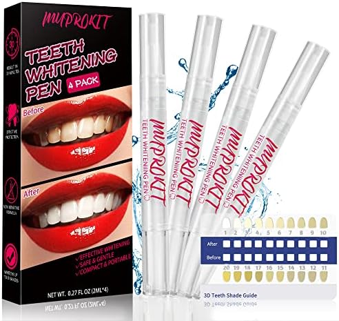 Комплект за избелване на зъбите MYPROKIT, 4 опаковки, писалка за избелване на зъбите 120+ Приложения, Премахва Трайни петна,