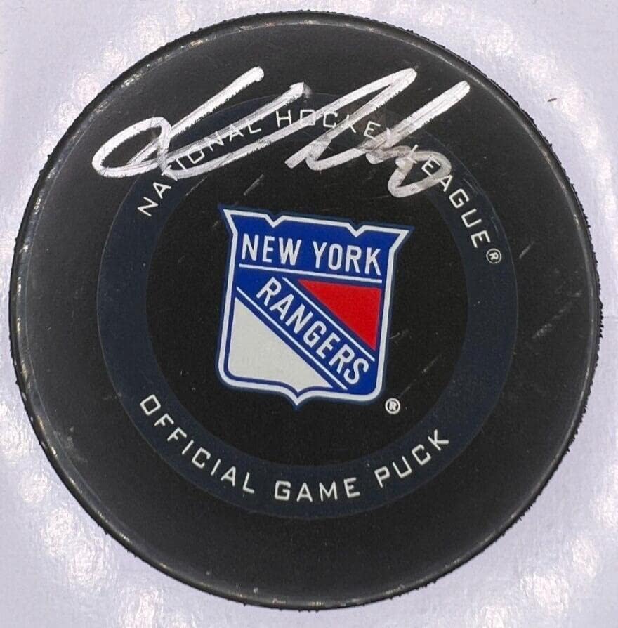 Ню Йорк Рейнджърс Каапо Какко е Подписал Официален мач в НХЛ Пък Fanatics A769498 - за Миене на НХЛ с автограф